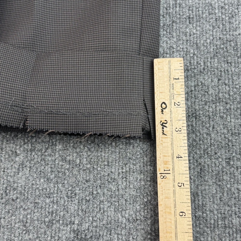 Zanella Dress Pants Mens 36 Brown Houndstooth Wool Flat Front Todd Trousers - Picture 10 of 12